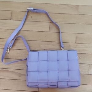 Massimo Conti Lavender Woven Crossbody Bag